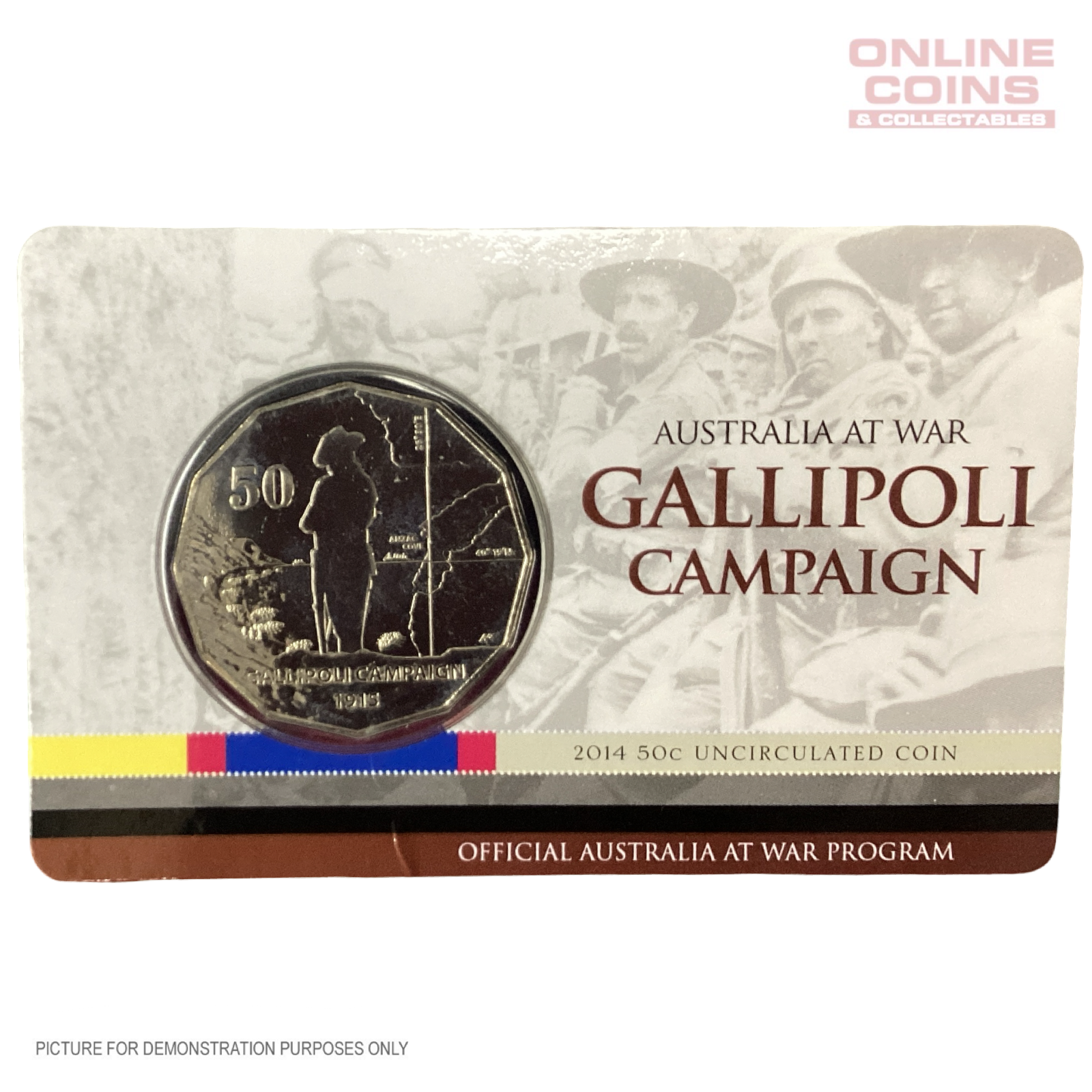2014 UNC 50c - Australia at War - Gallipoli Campaign